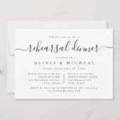 Modern eenvoudig elegant script repetitie diner kaart (Voorkant)