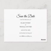 Modern Eenvoudig Elegant Script Sla de datumfoto o Briefkaart (Achterkant)