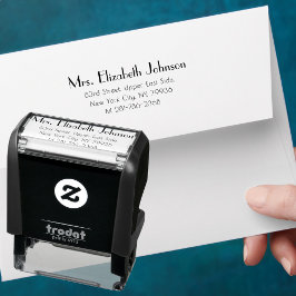 Modern Eenvoudig Elegant Voor Haar Retouradres Zelfinktende Stempel