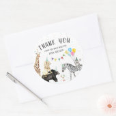 Modern Eenvoudig Feestdier Dank u Ronde Sticker (Envelop)