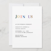 Modern, eenvoudig, fris huwelijk kaart (Voorkant)