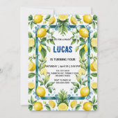 Modern Eenvoudig geel Lemon waterverf verjaardag Kaart (Voorkant)