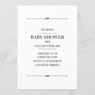 Modern eenvoudig genderneutraal baby shower kaart