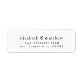 Modern eenvoudig grafisch minimalistisch hoofdteru etiket (Voorkant)