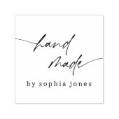 Modern eenvoudig handgemaakt script zwart wit  zelfinktende stempel (Design)