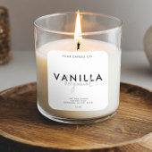 Modern eenvoudig kaarsenlabel vierkante sticker