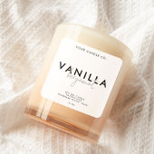 Modern eenvoudig kaarsenlabel vierkante sticker