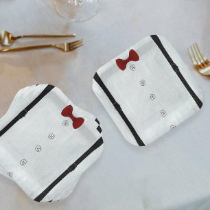 Modern eenvoudig kleine heer Baby shower Schattige Papieren Bordje