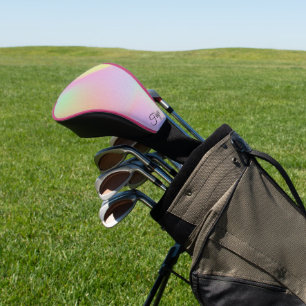 Modern Eenvoudig Kleurrijke regenboog gradiënt gal Golfheadcover