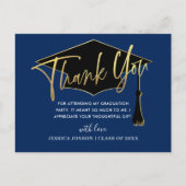 Modern eenvoudig minimalistisch Afstuderen Dank u Aankondigingskaart (Voorkant)