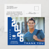 Modern eenvoudig minimalistisch Afstuderen Dank u Briefkaart (Voorkant / Achterkant)