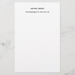Modern Eenvoudig Minimalistisch Briefpapier