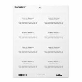 Modern eenvoudig minimalistisch consultant Visitek Etiket (Full Sheet)