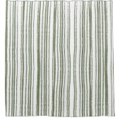 Modern eenvoudig minimalistisch gestreept douchegordijn (Voorkant)