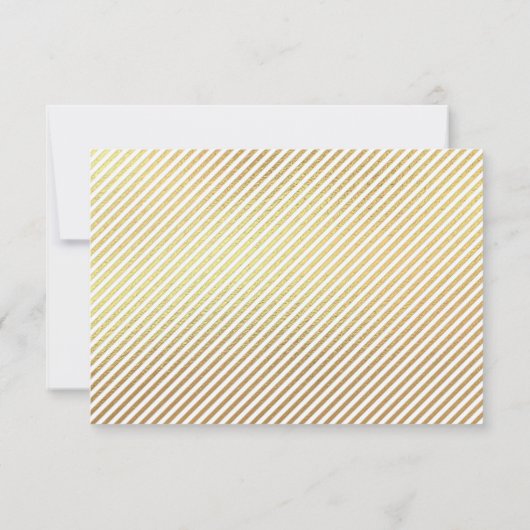 Modern eenvoudig minimalistisch Golden Afstuderen Bedankkaart (Achterkant)