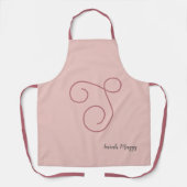 Modern eenvoudig minimalistisch Initiaal monogram Schort (Voorkant)