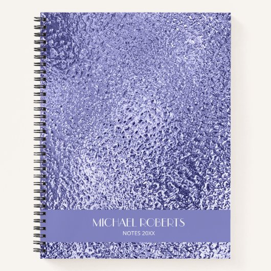 Modern Eenvoudig minimalistisch paarse folie Metal Notitieboek (Voorkant)
