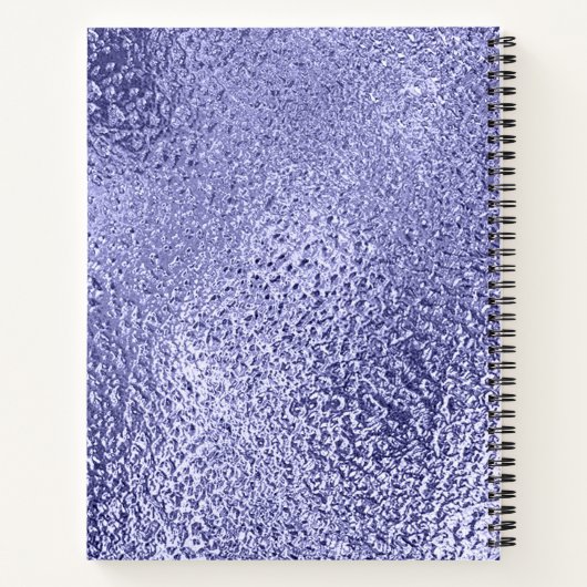 Modern Eenvoudig minimalistisch paarse folie Metal Notitieboek (Achterkant)