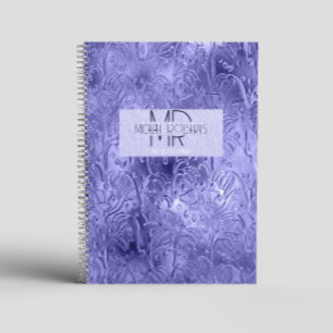Modern Eenvoudig minimalistisch paarse folie Metal Notitieboek