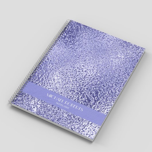 Modern Eenvoudig minimalistisch paarse folie Metal Notitieboek
