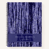 Modern Eenvoudig minimalistisch paarse folie Metal Notitieboek (Voorkant)