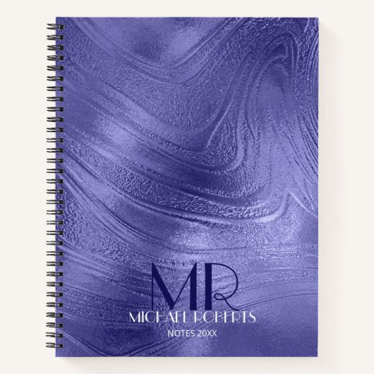 Modern Eenvoudig minimalistisch paarse folie Metal Notitieboek (Voorkant)
