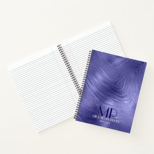 Modern Eenvoudig minimalistisch paarse folie Metal Notitieboek (Binnen)