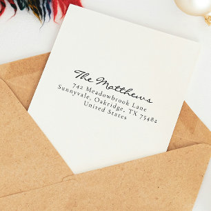 Modern eenvoudig minimalistisch retouradres zelfinktende stempel