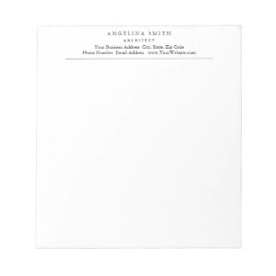 Modern Eenvoudig Minimalistisch Wit Professioneel Notitieblok