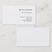 Modern eenvoudig minimalistisch wit visitekaartje (Voorkant / Achterkant)