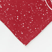 Modern eenvoudig monogram Elegant rood initiaal Fleece Deken (Hoek)