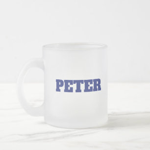 Modern Eenvoudig Monogram gepersonaliseerde aangep Matglas Koffiemok