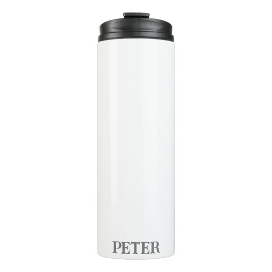 Modern Eenvoudig Monogram gepersonaliseerde aangep Thermosbeker (Voorkant)