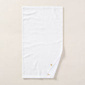 Modern Eenvoudig Monogram Goud Script Naam Wit Bad Handdoek (Handdoek)