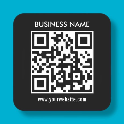 Modern eenvoudig ontwerp | Eenvoudig uw QR-code up Vierkante Sticker