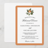 Modern eenvoudig Oranje en groen leder Kaart (Voorkant / Achterkant)