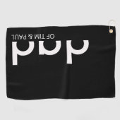 Modern eenvoudig paasontwerp met Kinder kindername Golfhanddoek (Horizontaal)