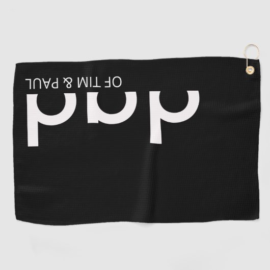 Modern eenvoudig paasontwerp met Kinder kindername Golfhanddoek (Horizontaal)