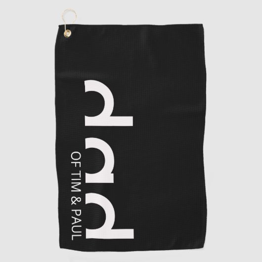 Modern eenvoudig paasontwerp met Kinder kindername Golfhanddoek (Voorkant)