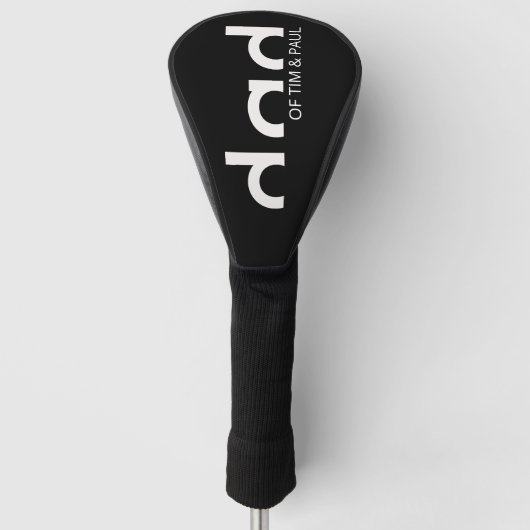 Modern eenvoudig paasontwerp met Kinder kindername Golfheadcover (Voorkant)