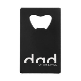 Modern eenvoudig paasontwerp met Kinder kindername Kredietkaart Flessenopener