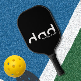 Modern eenvoudig paasontwerp met Kinder kindername Pickleball Paddle