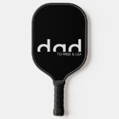 Modern eenvoudig paasontwerp met Kinder kindername Pickleball Paddle (Achterkant)