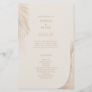 Modern Eenvoudig Palm Leaves Ceremony Programma