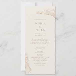 Modern Eenvoudig Palm Leaves Ceremony Programma