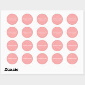 Modern, eenvoudig, professioneel, salon, roze ronde sticker (Vel)