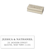 Modern eenvoudig retouradres 	rubberstempel (Gestempeld)