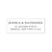 Modern eenvoudig retouradres 	rubberstempel (Afrduk)