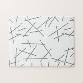 Modern, eenvoudig, rommelig grafisch lijnpatroon legpuzzel (Horizontaal)