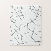 Modern, eenvoudig, rommelig grafisch lijnpatroon legpuzzel (Verticaal)